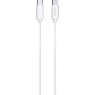 WG - Datový kabel Type-C na Type-C, 2 metry, 3A, 60W, bílá