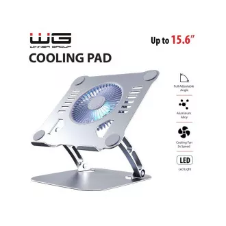 WG - Chladící podložka pro notebook, 15, 6", stříbrná