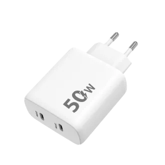 WG - Síťová nabíječka 2x USB-C 50W, 1x USB-C PD 30W + 1x USB-C PD 20W, bílá