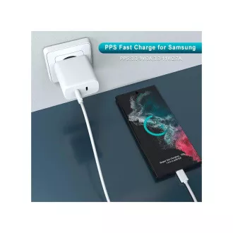 WG - Síťová nabíječka 2x USB-C 50W, 1x USB-C PD 30W + 1x USB-C PD 20W, bílá