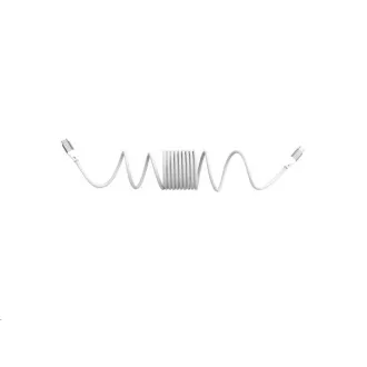 WG - Datový kabel Type-C na Type-C, 1 metr, 3A, 60W, magnetický samonavíjecí, bílá
