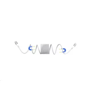 WG - Datový kabel Type-C na Type-C, 1 metr, 3A, 60W, magnetický samonavíjecí, bílá