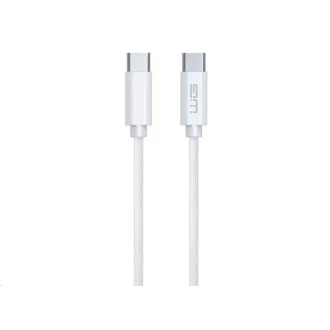 WG - Datový kabel Type-C na Type-C, 3 metry, 3A, 60W, bílá
