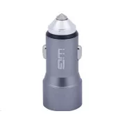 WG - Nabíječka do auta 2x USB 58, 5W, 1x USB-C PD 36W + 1x USB-A 22.5W, stříbrná