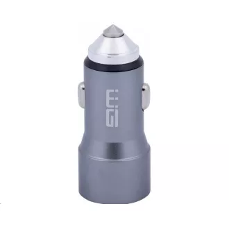 WG - Nabíječka do auta 2x USB 58, 5W, 1x USB-C PD 36W + 1x USB-A 22.5W, stříbrná