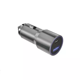 WG - Nabíječka do auta 2x USB 58, 5W, 1x USB-C PD 36W + 1x USB-A 22.5W, stříbrná