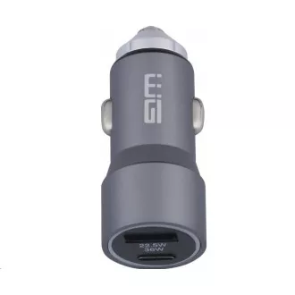 WG - Nabíječka do auta 2x USB 58, 5W, 1x USB-C PD 36W + 1x USB-A 22.5W, stříbrná