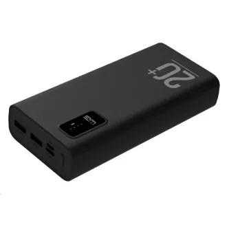 WG - Power Bank 20000 mAh, USB-C PD 20W + USB-A QC 3.0 22.5W, černá
