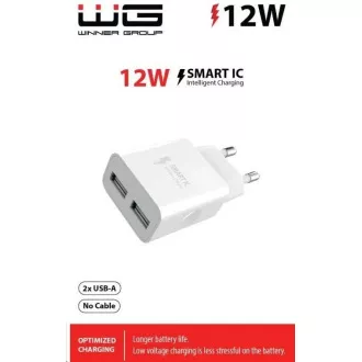 WG - Síťová nabíječka 2x USB-A 2, 4A, white