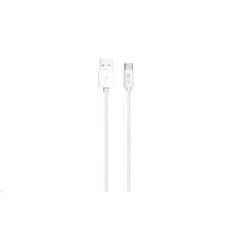 WG - Datový kabel Type-C to USB-A / 2m / 3A / nylon braided / white