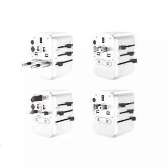 WG - Univerzální cestovní síťová nabíječka GaN pro hlavní světové elektrické sítě / PD 20W / white WG - Univerzální cestovní síťová nabíječka GaN pro hlavní světové elektrické sítě / PD 20W / white