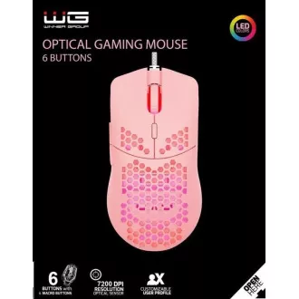 WG - Herní drátová myš WG2 / pink