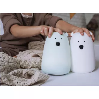 Rabbit & Friends Dotyková lampička medvídek s ovládáním | Bílá