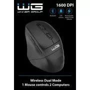 WG - Bezdrátová myš WG5 SeaMouse, 2v1, bluetooth + USB dongle, černá