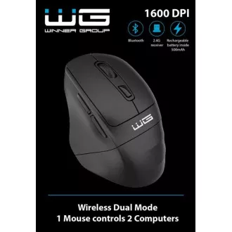 WG - Bezdrátová myš WG5 SeaMouse, 2v1, bluetooth + USB dongle, černá