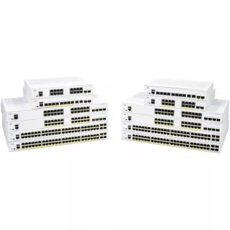 Cisco switch CBS350-8P-2G-EU (8xGbE, 2xGbE/SFP combo, 8xPoE+, 67W, fanless)