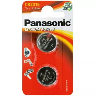 PANASONIC Lithiová baterie (knoflíková) CR-2016EL/2B 3V (Blistr 2ks)
