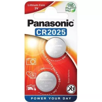 PANASONIC Lithiová baterie (knoflíková) CR-2025EL/2B 3V (Blistr 2ks)