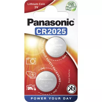 PANASONIC Lithiová baterie (knoflíková) CR-2025EL/2B 3V (Blistr 2ks)