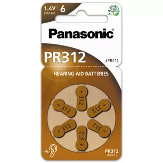 PANASONIC Zinkovzduchová baterie PR-312(41)/6LB AA 1, 2V (Blistr 6ks)
