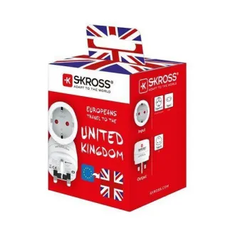 SKROSS cestovní adaptér UK pro použití ve Velké Británii, typ G SKROSS cestovní adaptér UK pro použití ve Velké Británii, typ G