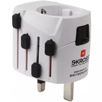 SKROSS cestovní adaptér PRO, 6.3A max., uzemněný, univerzální pro celý svět