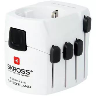 SKROSS cestovní adaptér PRO, 6.3A max., uzemněný, univerzální pro celý svět