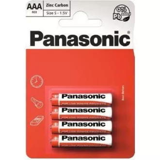 PANASONIC Zinkouhlíkové baterie Red Zinc R03RZ/4P AAA 1, 5V (shrink 4ks)