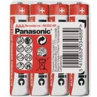 PANASONIC Zinkouhlíkové baterie Red Zinc R03RZ/4P AAA 1, 5V (shrink 4ks)