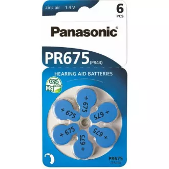 PANASONIC Zinkovzduchová baterie PR-675(44)/6LB AA 1, 2V (Blistr 4ks)