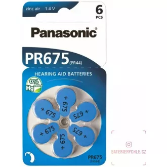 PANASONIC Zinkovzduchová baterie PR-675(44)/6LB AA 1, 2V (Blistr 4ks)