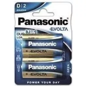 PANASONIC Alkalické baterie EVOLTA Platinum LR20EGE/2BP D 1, 5V (Blistr 2ks)