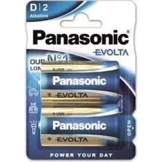 PANASONIC Alkalické baterie EVOLTA Platinum LR20EGE/2BP D 1, 5V (Blistr 2ks)