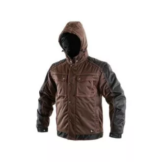 Bunda CXS IRVINE, zimní, pánská, hnědo-černá, vel. 4XL
