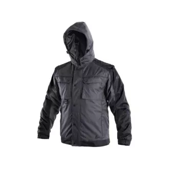 Bunda CXS IRVINE, zimní, pánská, šedo-černá, vel. 2XL