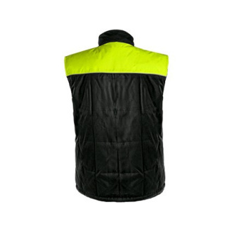 Pánská zimní vesta SEATTLE, fleece, černo-žlutá, vel. 2XL