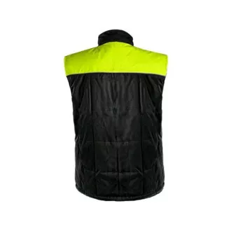 Pánská zimní vesta SEATTLE, fleece, černo-žlutá, vel. L