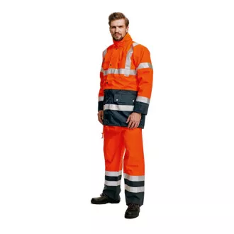 BI ROAD bunda HV oranžová/navy XL