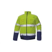 CLOVELLY pilot bunda HV žlutá/navy XL