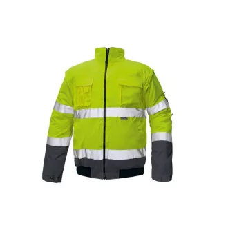 CLOVELLY pilot bunda HV žlutá/navy 2XL