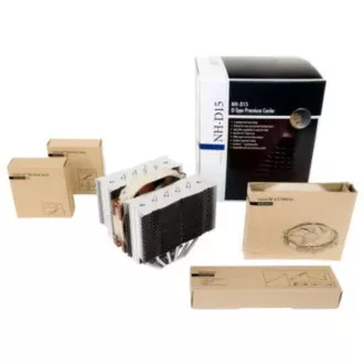 NOCTUA Chladič CPU NH-D15, 2x 140mm, LGA1851, AM5, hnědá/stříbrná