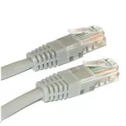 Patch kabel Cat5E, UTP - 0, 3m, šedý (prodej po 10 ks)