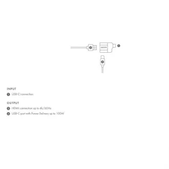 DICOTA USB-C to HDMI Mini Adapter with PD (4k/100W)