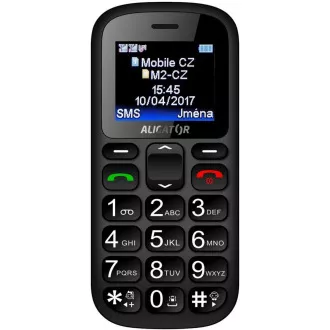 Aligator A321 Senior Dual SIM, šedá-černá + nabíjecí stojánek