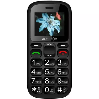 Aligator A321 Senior Dual SIM, šedá-černá + nabíjecí stojánek