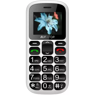 Aligator A321 Senior Dual SIM, šedá-černá + nabíjecí stojánek