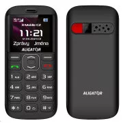 Aligator A720 4G Senior, černá + nabíjecí stojánek