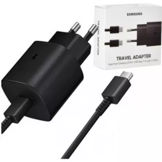 Samsung cestovní nabíječka EP-TA800XWE, Quickcharge 25W, kabel USB-C, bílá