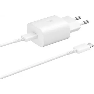 Samsung cestovní nabíječka EP-TA800NWE, Quickcharge 25W, USB-C, bílá