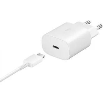 Samsung cestovní nabíječka EP-TA800NWE, Quickcharge 25W, USB-C, bílá